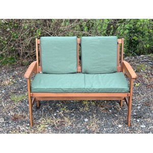 Garden Bench Cushion with Optional Sets - 100% Cotton - Green