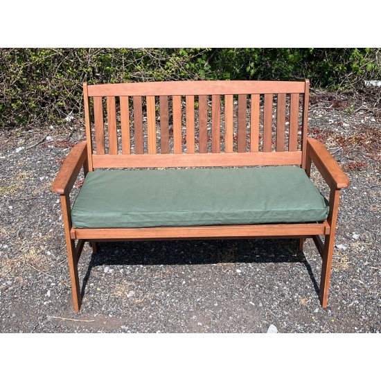 Garden Bench Cushion with Optional Sets - 100% Cotton - Green