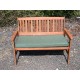 Garden Bench Cushion with Optional Sets - 100% Cotton - Green
