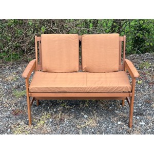 Garden Bench Cushion with Optional Sets - 100% Cotton - Tan