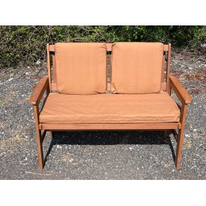 Garden Bench Cushion with Optional Sets - 100% Cotton - Tan