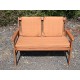 Garden Bench Cushion with Optional Sets - 100% Cotton - Tan