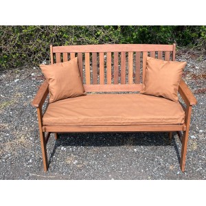 Garden Bench Cushion with Optional Sets - 100% Cotton - Tan