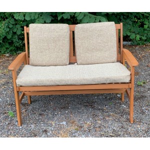 Garden Bench Cushion with Optional Sets - Cream Fleckled Garden Bench Cushion with Optional Sets - Cream Fleckled
