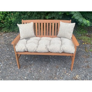 Blown Fibre Garden Bench Cushion -  Cream Fleckled Blown Fibre Garden Bench Cushion -  Cream Fleckled