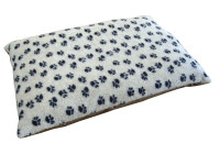 Fleece Dog Bed Cushion With Waterproof Base - Cream Paws