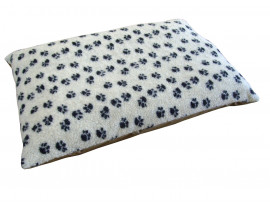 Fleece Dog Bed Cushion With Waterproof Base - Cream Paws