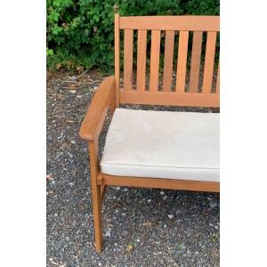 Garden Bench Cushion with Optional Sets - Cream Faux Suede Garden Bench Cushion with Optional Sets - Cream Faux Suede