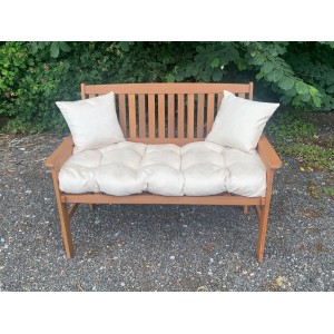 Blown Fibre Garden Bench Cushion - Cream Faux Suede Blown Fibre Garden Bench Cushion - Cream Faux Suede
