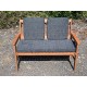 Garden Bench Cushion with Optional Sets - Dark Grey Weave