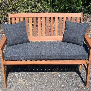 Garden Bench Cushion with Optional Sets - Dark Grey Weave