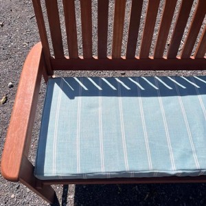 5ft Clearance Bench Cushion - Duckegg Stripe