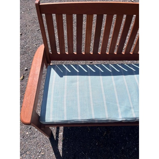 5ft Clearance Bench Cushion - Duckegg Stripe