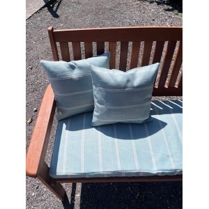 4ft Clearance Bench Set with Side Pillows - Duckegg Stripe