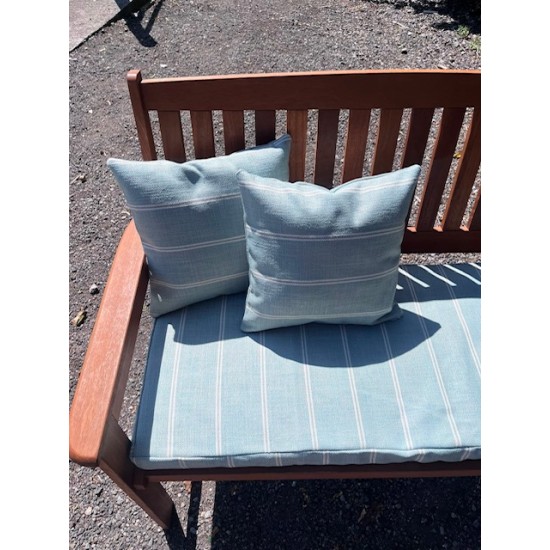 4ft Clearance Bench Set with Side Pillows - Duckegg Stripe