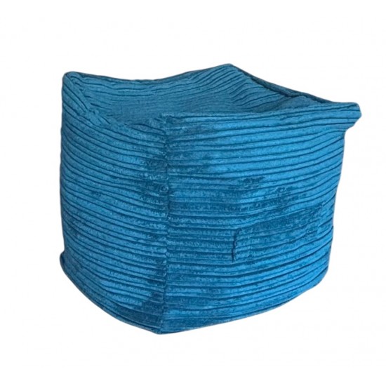 Cube Beanbag - Plush Jumbo Cord - Emerald