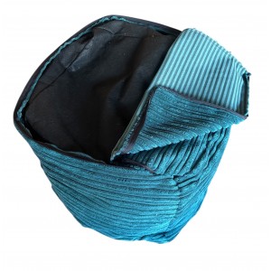 Cube Beanbag - Plush Jumbo Cord - Emerald