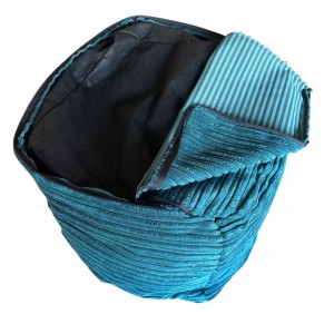 Cube Beanbag - Plush Jumbo Cord - Emerald