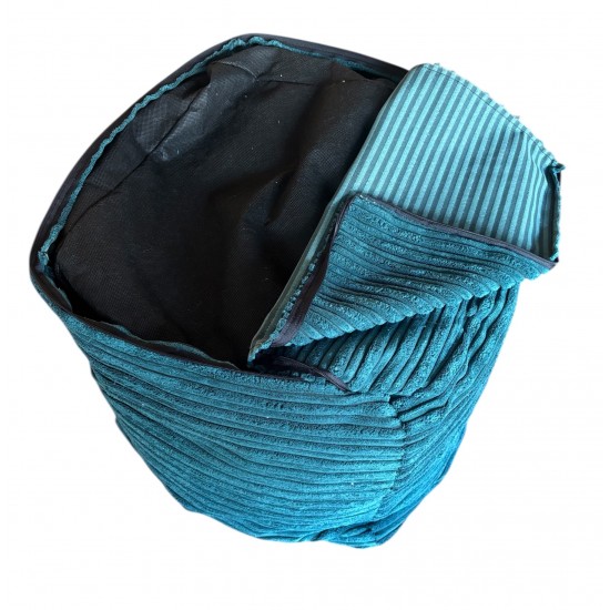 Cube Beanbag - Plush Jumbo Cord - Emerald