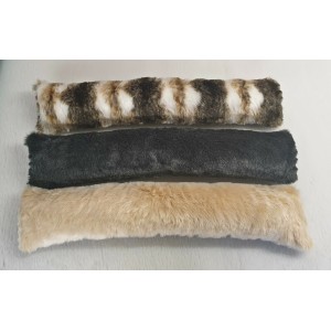 Super Plush Faux Fur Draught Excluder - Cream Fox Super Plush Faux Fur Draught Excluder - Cream Fox