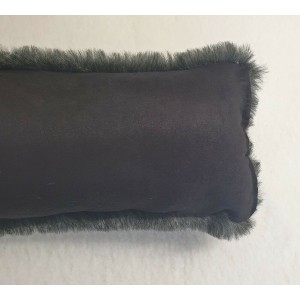 Super Plush Faux Fur Draught Excluder - Grey Badger Super Plush Faux Fur Draught Excluder - Grey Badger