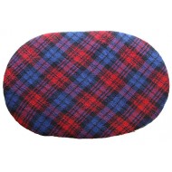 Fleece Oval Pad - Red Tartan