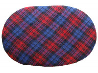 Fleece Oval Pad - Red Tartan