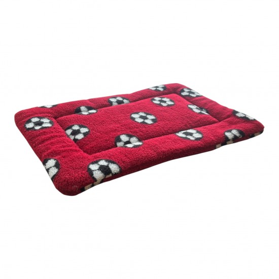 PnH® FOOTBALL Dog Quilted Pad - Red 75cm x 50cm