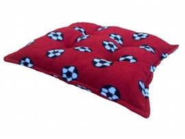 Sherpa Fleece Square Pet Cushion - Football