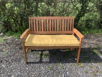 Garden Bench Cushion Set Including Back Pads - French Yellow