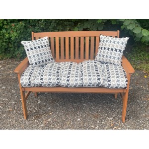 Blown Fibre Garden Bench Cushion -  Geo Print Blown Fibre Garden Bench Cushion -  Geo Print