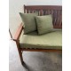 3ft Clearance Bench Set with Side Pillows - Green with Patchwork Pillows