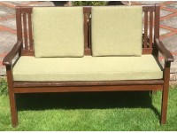 Garden Bench Cushion Set Including Back Pads - Green