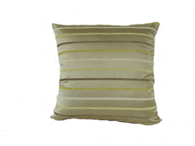 Beige Stripe Scatter Cushion - 45cm x 45cm - COMPLETE WITH HOLLOW FIBRE FILLED INNER