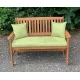 Garden Bench Cushion, with Optional Sets - Grey Faux Suede