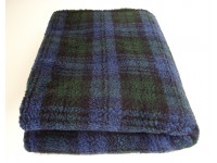 Deluxe Sherpa Fleece Lap Blanket - DOUBLE LAYERED - Blackwatch Tartan