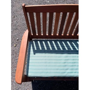 4ft Clearance Bench Cushion - Green & White Stripe