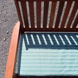 4ft Clearance Bench Cushion - Green & White Stripe