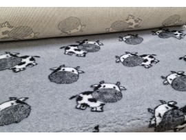 PnH Veterinary Bedding - NON SLIP - RECTANGLE - Grey Cows