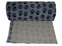 PnH Veterinary Bedding - NON SLIP - By The Roll - Grey with Black Paws