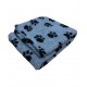 Grey with Black Paws - Double Layered Sherpa Fleece Dog Blanket 