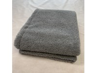 Deluxe Sherpa Fleece Lap Blanket - DOUBLE LAYERED - Grey