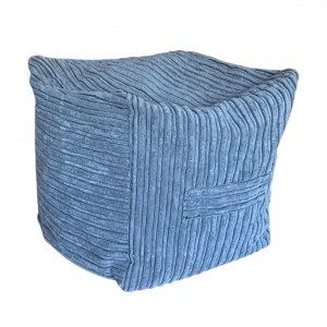 Cube Beanbag - Plush Jumbo Cord - Grey