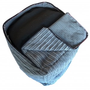 Cube Beanbag - Plush Jumbo Cord - Grey