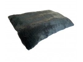 Luxury Faux Fur Cushion Dog Bed - Grey Badger