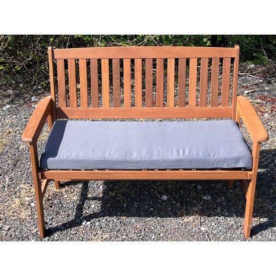 Garden Bench Cushion with Optional Sets - Grey Herringbone