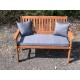 Garden Bench Cushion with Optional Sets - Grey Herringbone
