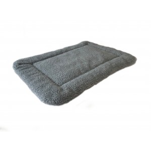 Sherpa Fleece Quilted Dog Pad - Grey Sherpa Fleece Quilted Dog Pad - Grey