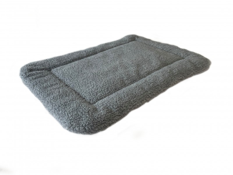 Sherpa Fleece Quilted Dog Pad - Grey
