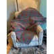 Deluxe Sherpa Fleece Lap Blanket - DOUBLE LAYERED - Grey with Red Stars